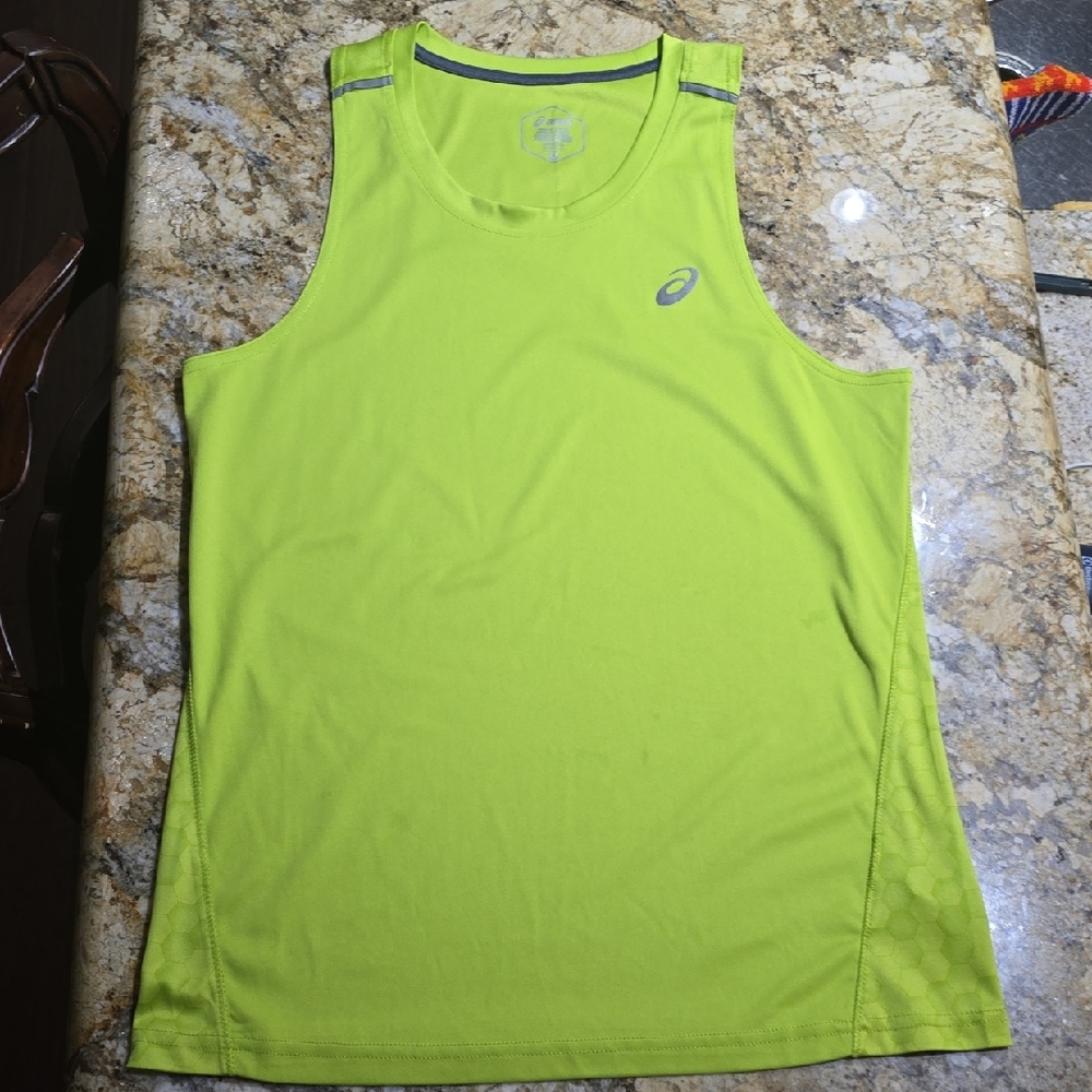 ASICS Men's Bright Green Tank Top
